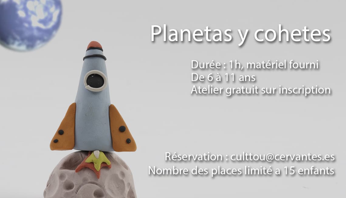 Rocket in modelling clay, terracotta and ochre tones