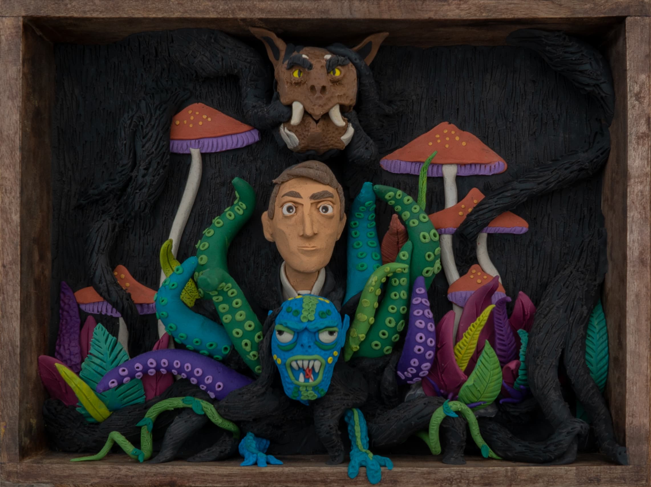 Modelling clay work by Daniel Virgüez, studio light